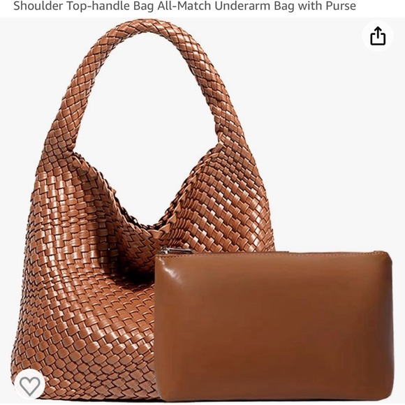 Vegan leather hand woven tote bag brand new - Picture 2 of 4